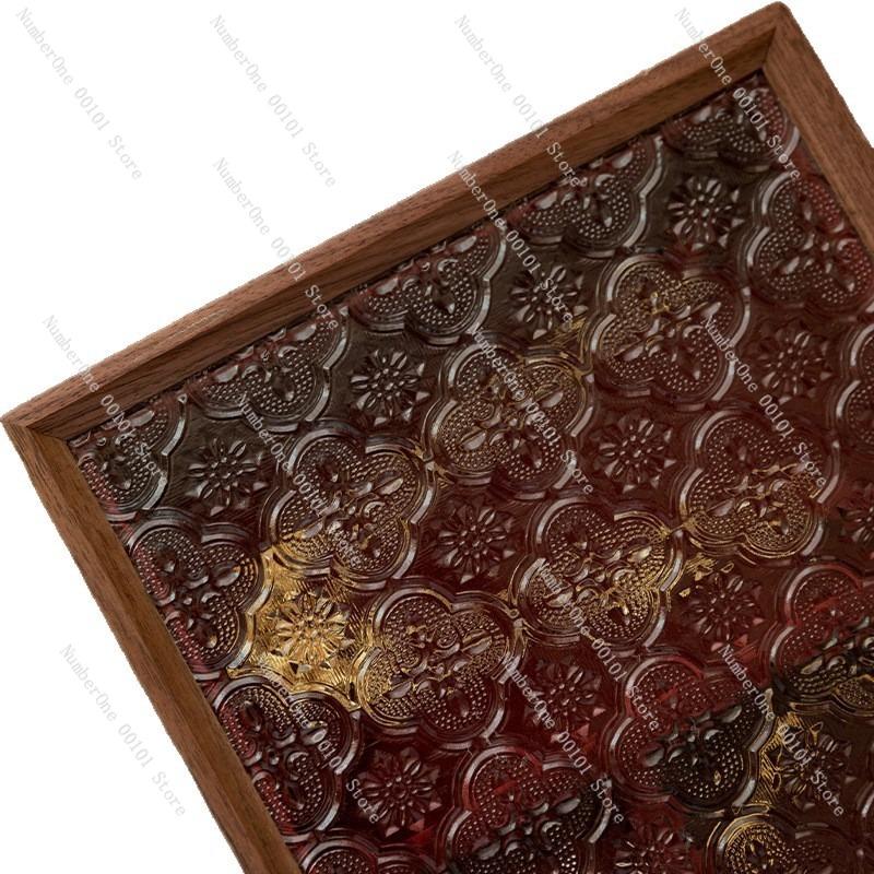 Solid Wood Jewelry Box with Three Gold and Hardware Display Design, Light Luxury High-End Jewelry Storage Box for Engagement