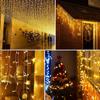 4m Christmas Fairy Lights String Garland Curtain Light Waterproof For Tree Home Garden Wedding Party Outdoor Indoor Decoration