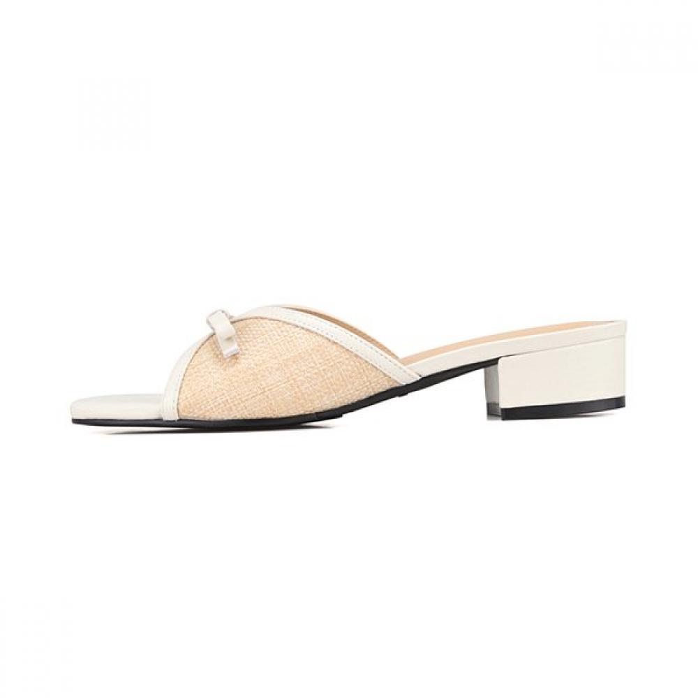 Barbara Women Rafia Fabric Casual Mule Sandals 3cm 2 Colors Bbj308