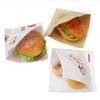 100Pcs 15x15cm Triangular Open Kraft Paper Waterproof Disposable  Hamburger Pouch  Restaurant