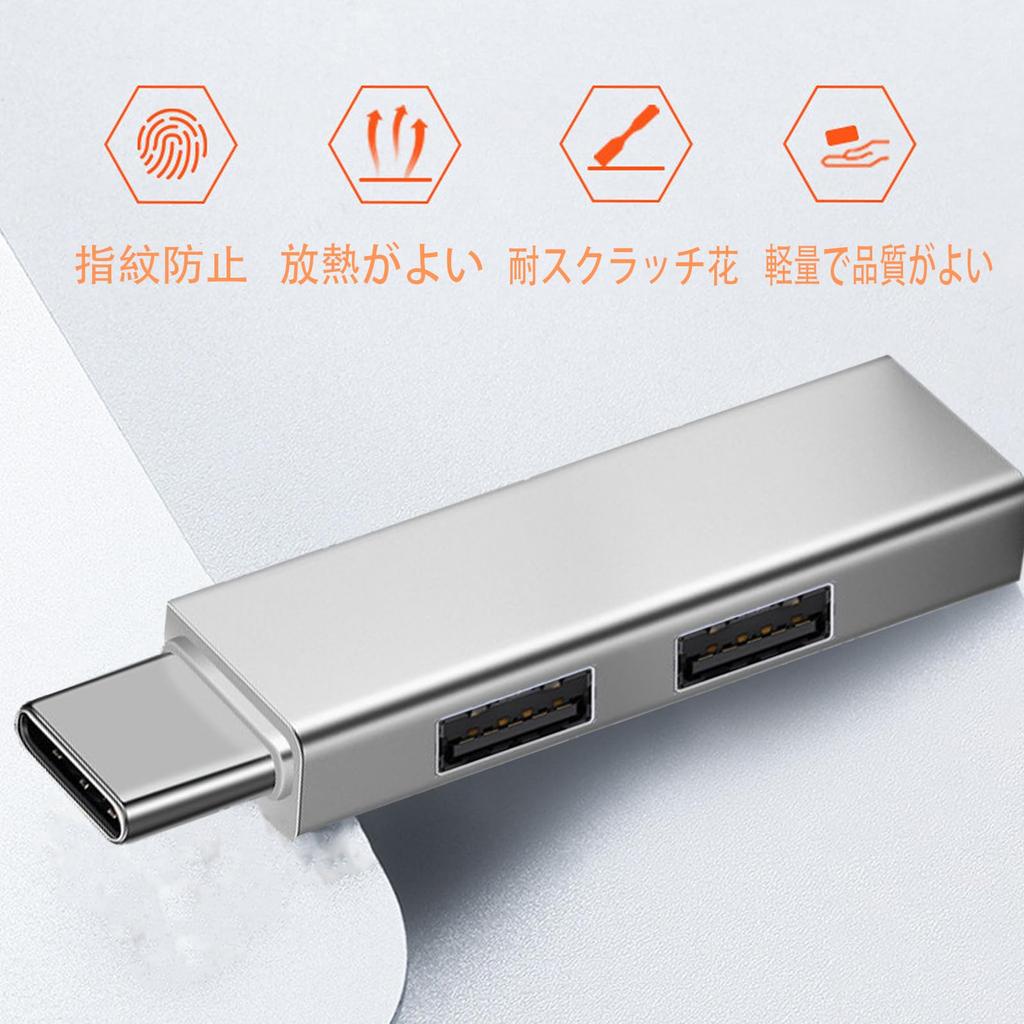 ALLVD USB USB USB Smartphone Converter USB Data Compatible with Ports On and Perfect for Working from Home Hub, Type-C Hub, 3-Port Hub, High-Speed