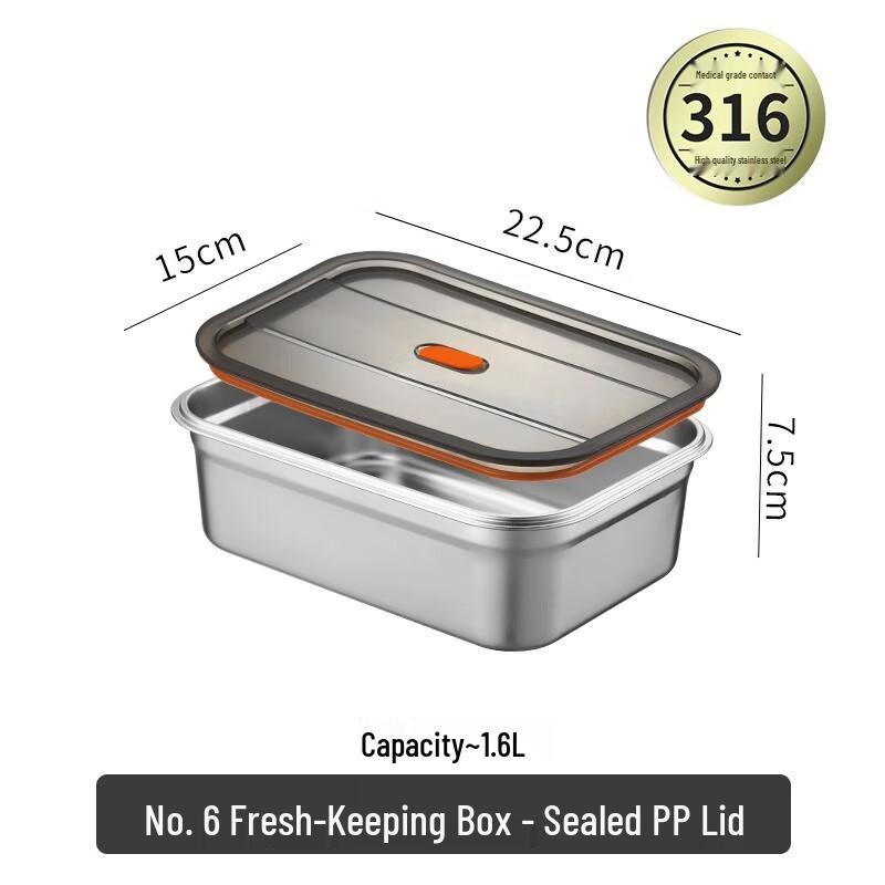 316 Stainless Steel Multi-Layer Dumpling & Wonton Freezer Container