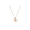 Hermès OKelly Calfskin Lock Pendant Women necklace Gray White Rose-Gold H078852CDI2