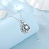 2026 Vintage Silberfarbene Mond- und Sonnen-Anhänger Halskette für Damen Hohlgebohrter Anhänger Exquisite Mädchen Accessoires Neuer Schmuck