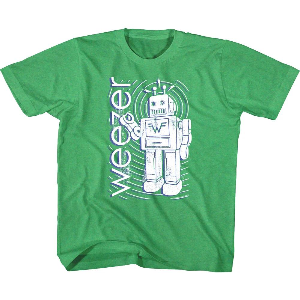 

Weezer Robot Radio Kids T Shirt Alt Rock Band Toddler Tee Live Concert Merch Top L
