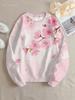 Fashion Flower Women round-neck sweatshirt 3D Print Y2k Streetwear Autumn Sweatshirts Oversized Pullovers Woman Clothing Tops