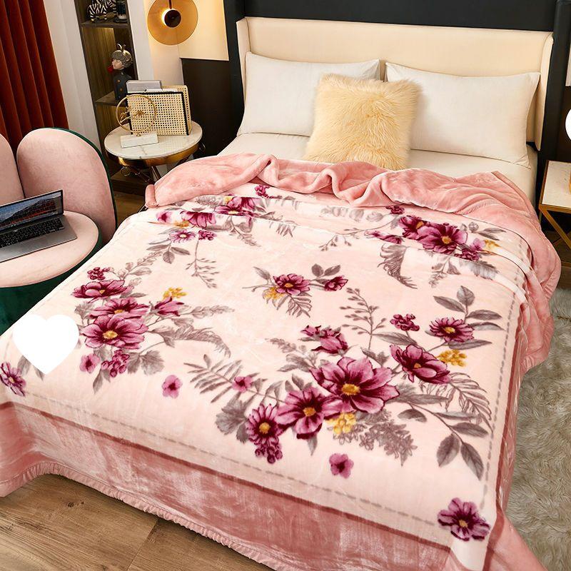 G5Z Double Layer Thickened Raschel Blanket - Cozy Autumn/Winter Quilt for Couples or Wedding Cover