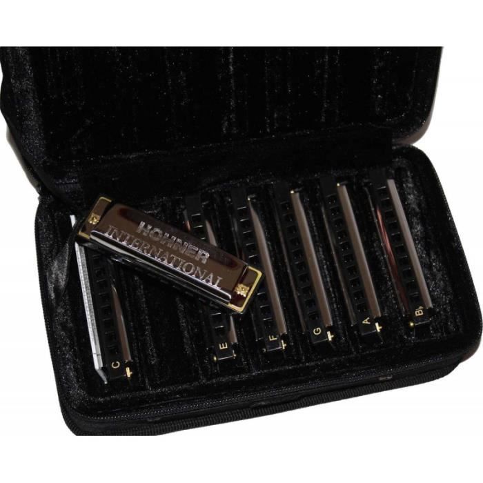 Pack Hohner Blues Band - 7 Harmonicas Diatoniques D'initiation C-D-E-F-G-A-Bb