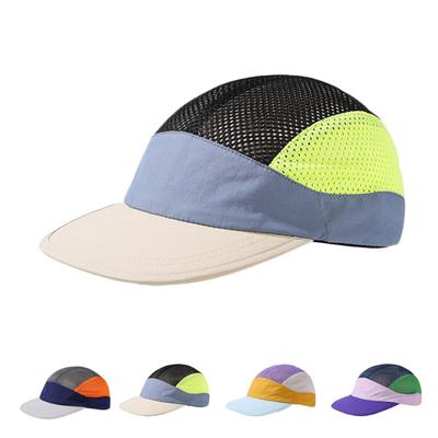 Summer Thin Color Matching Short Brim Baseball Cap for Unisex Outdoor Mesh Breathable Sunscreen Quick-Drying Sports Cap