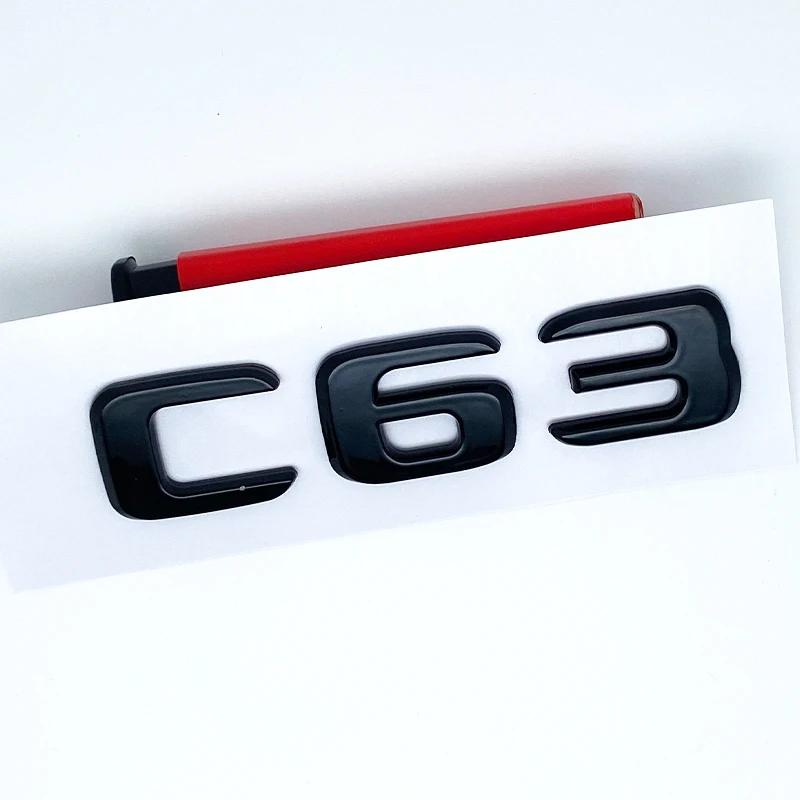 Letters Numbers Emblem C63 C63s V8Biturbo for Mercedes Benz AMG Car Fender Trunk Rear C205 S205 W205 Logo Sticker RK1