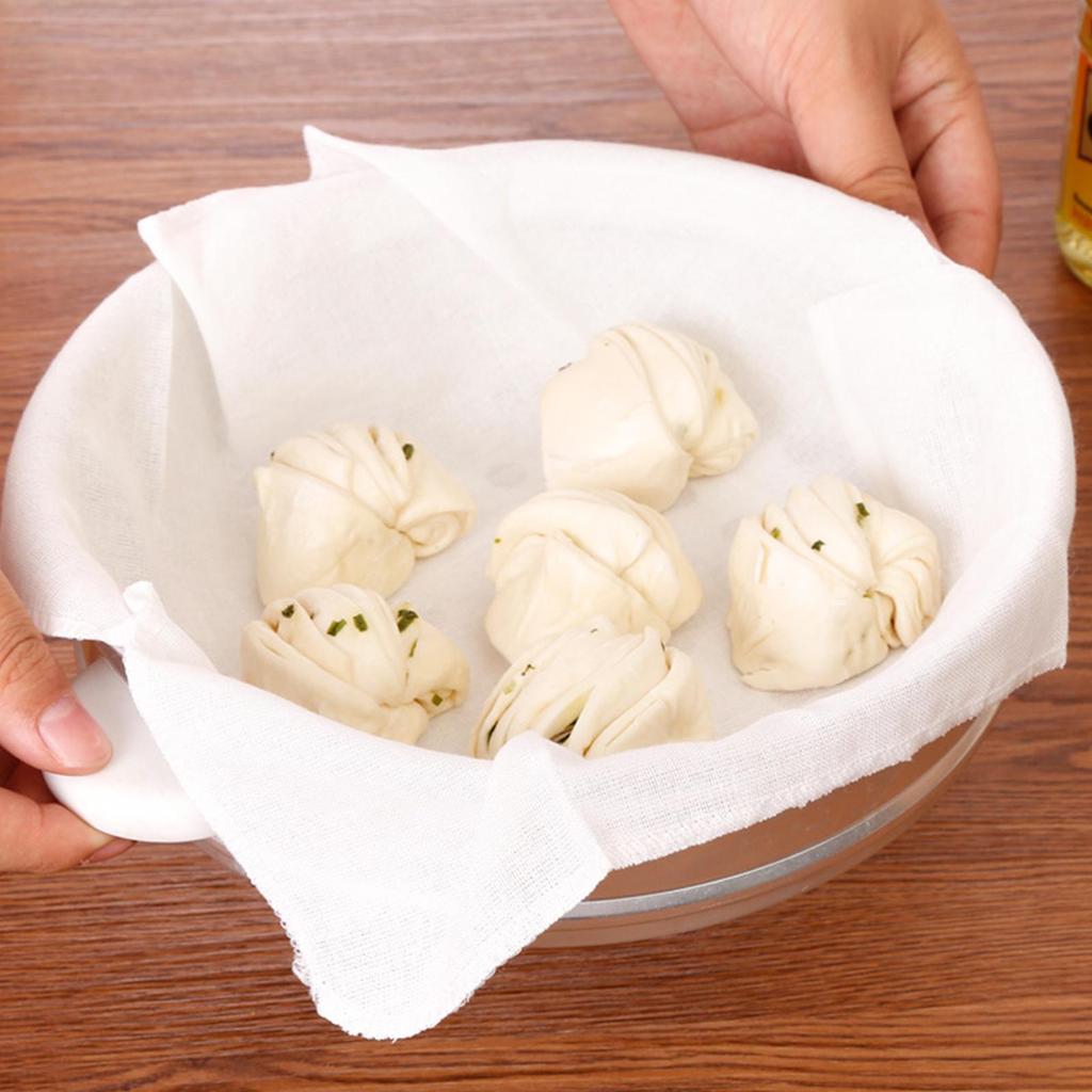 Steamer Liner Baking Cloth Strainer, Breathable Mat for Bread,