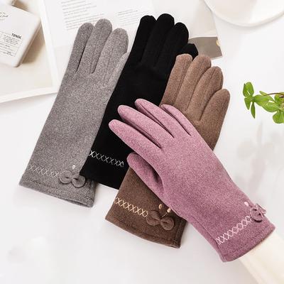 New Rabbit Fleece Warm Gloves Women'S Fall And Winter Outdoor Riding Windproof Padded Winter Cold Thickening Sports