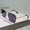 Rimless Square Sunglasses  New in Fashion Gradient Casual Sun Glasses Women Trendy Luxury Brand Design Decor Shades