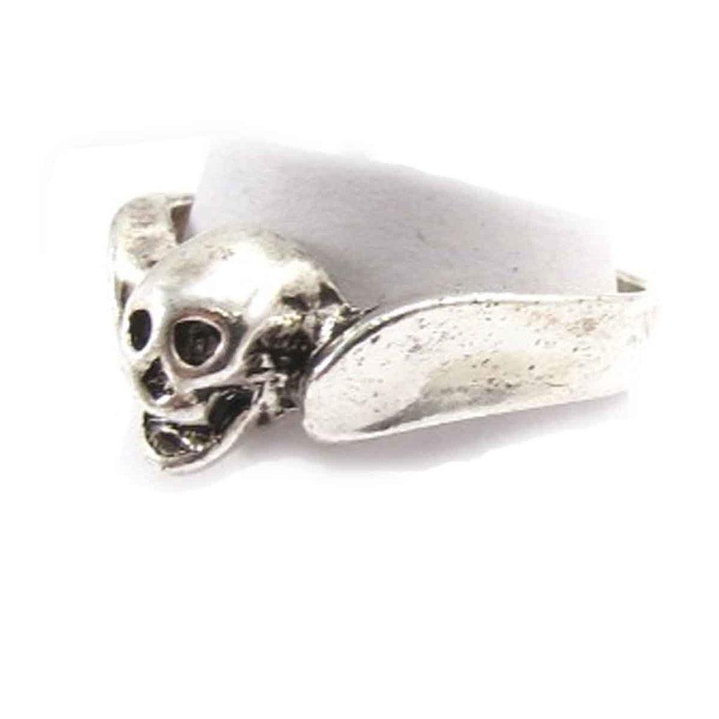Aged Silver 'Tête De Mort' Ring