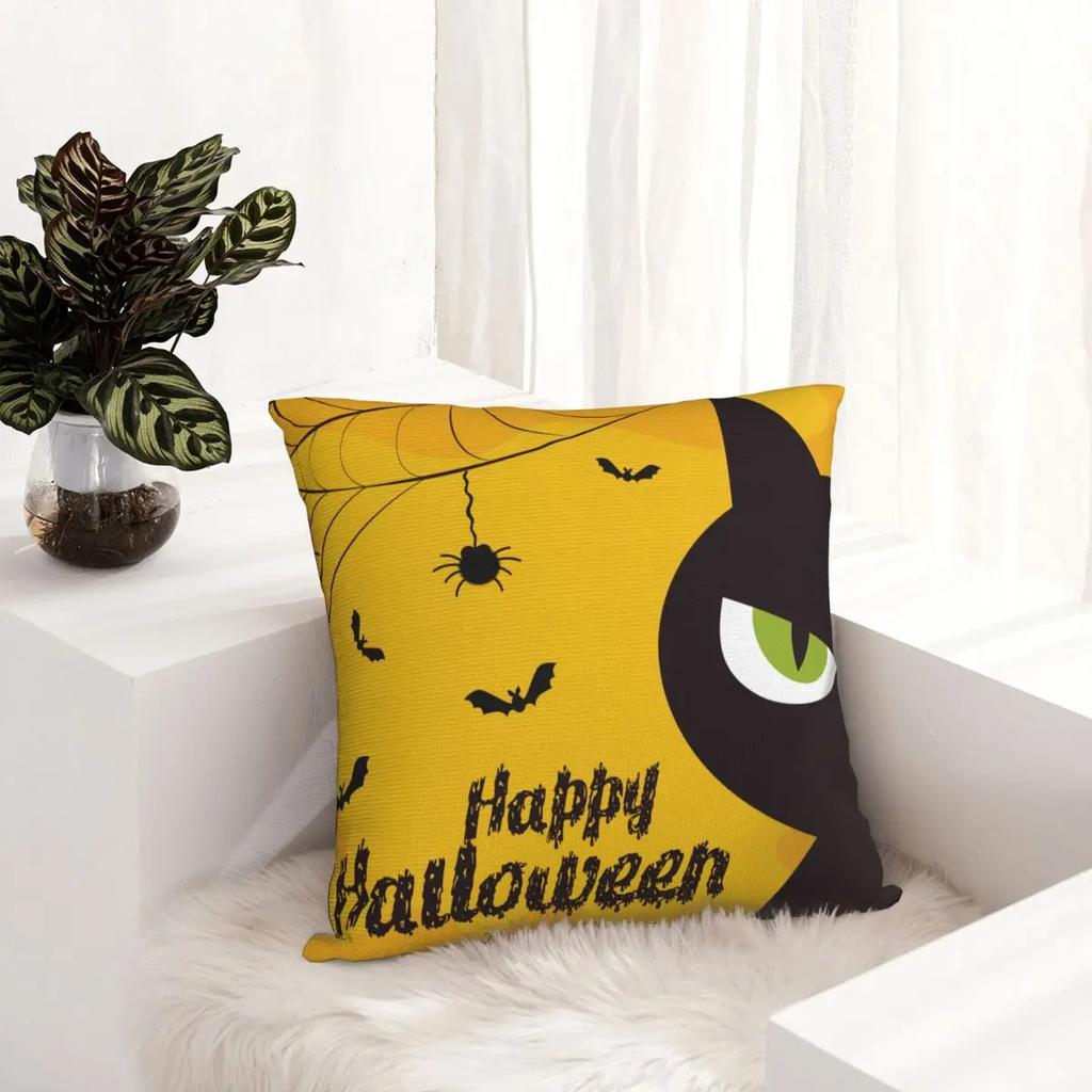 Happy Halloween Trick Or Treat Pillowcase Soft Polyester Cushion Cover Decorations Pillow Case Cover Home Wholesale