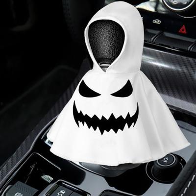 1/6Pcs Halloween Ghost Hoodie Goose Outfits Car Gear Shift Cover Decoration Porch Garden Goose Statue Clothing Auto Hooded Sweatshirt Shift