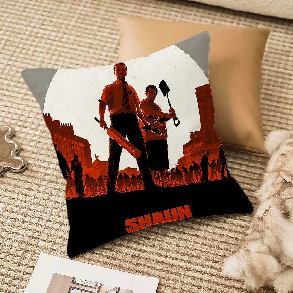 S-Shaun-n of the Dead Pillow Case Anti-dustmite Invisible Zipper Sofa Bed