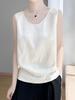 2026 Summer New Chinese Style Ice Silk Jacquard Camisole Vest - Round Neck