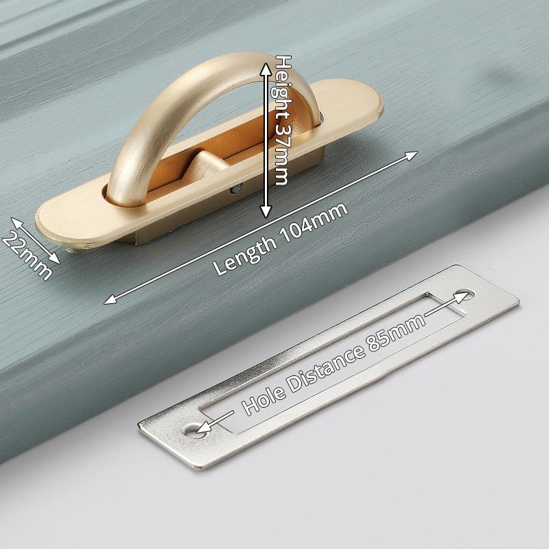 KAK Tatami Hidden Door Handle Pearl Nickel Zinc Alloy Recessed Flush Pulls Cover Floor Cabinet Handle Furniture Handle Hardware