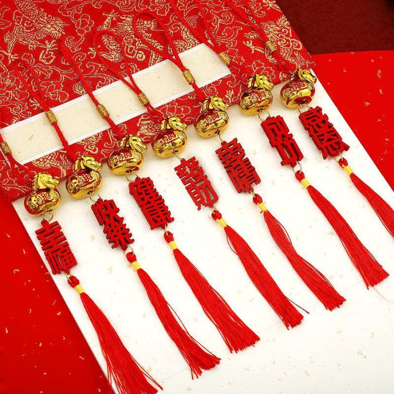 2026 Rok Konia Złoty Plastikowy Wisiorek Szczęścia Zodiak Koń Szczęśliwy Święto Wiosny Ozdoby do Zawieszenia w Domu Samochodzie Prezenty Roczne