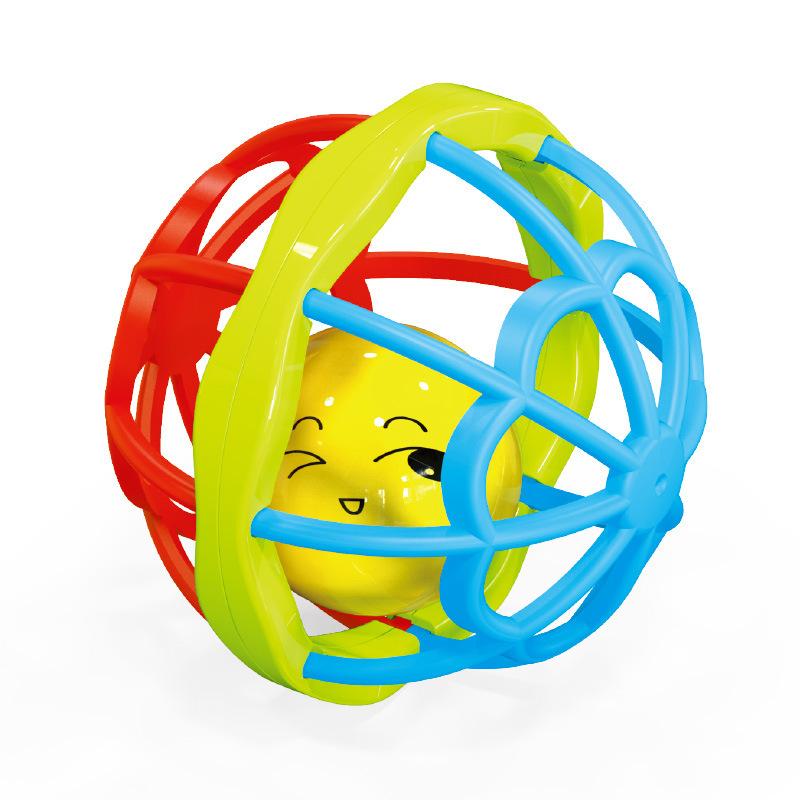 Infant Silicone Cartoon Rattle Teether Toys Anti Thumb Sucking Handheld Easy Grip Educational Hand Bell Toys Gift For Toddler