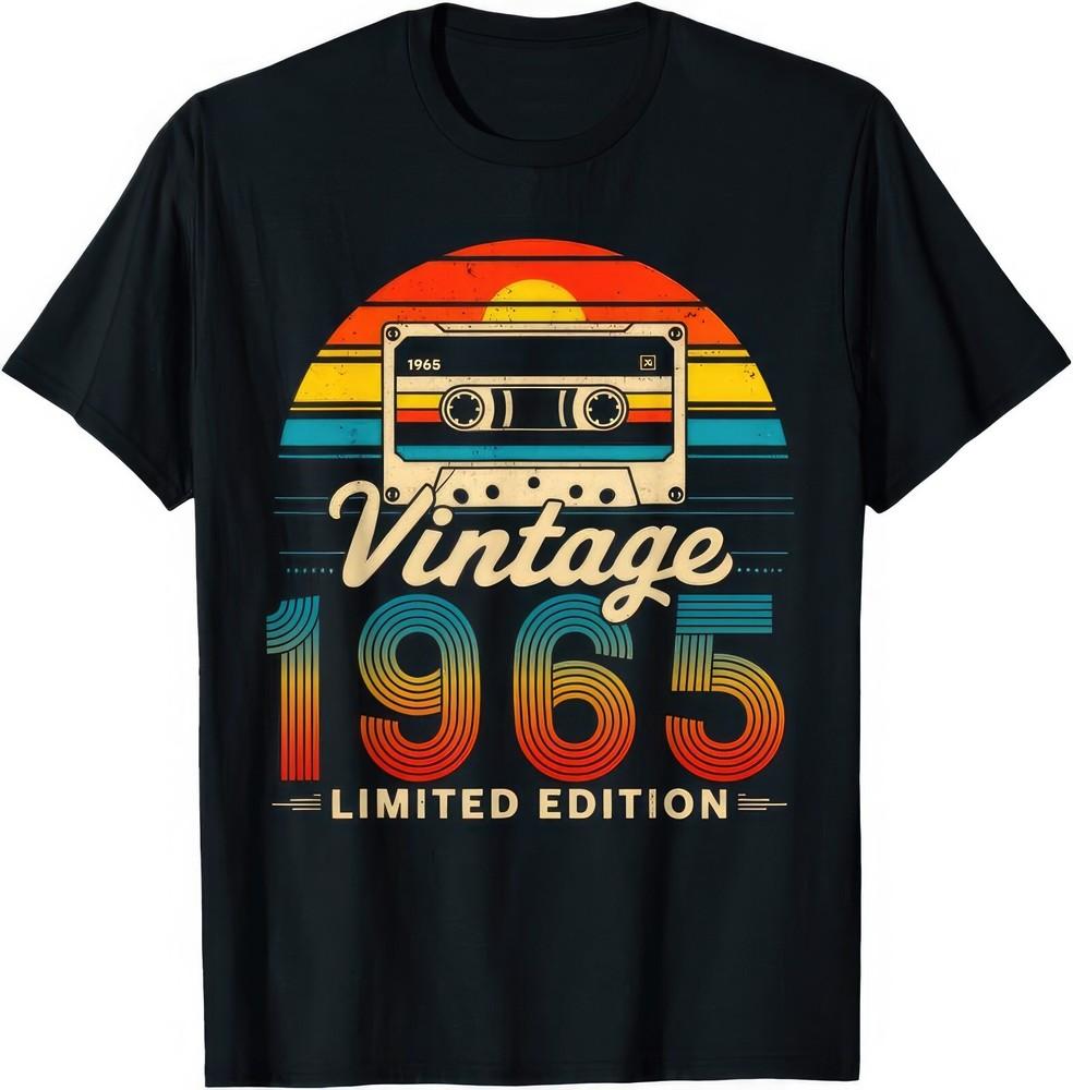 Vintage 1965 Limited Edition 60th Birthday 60 Years Cassette Tape Gift T Shirt