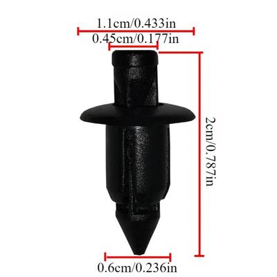 20PCS Motorcycle Clips - Threaded Rivet for Suzuki/Yamaha Fairings, Black Arrowhead Nail Clip w/Anti-Vibration Fit