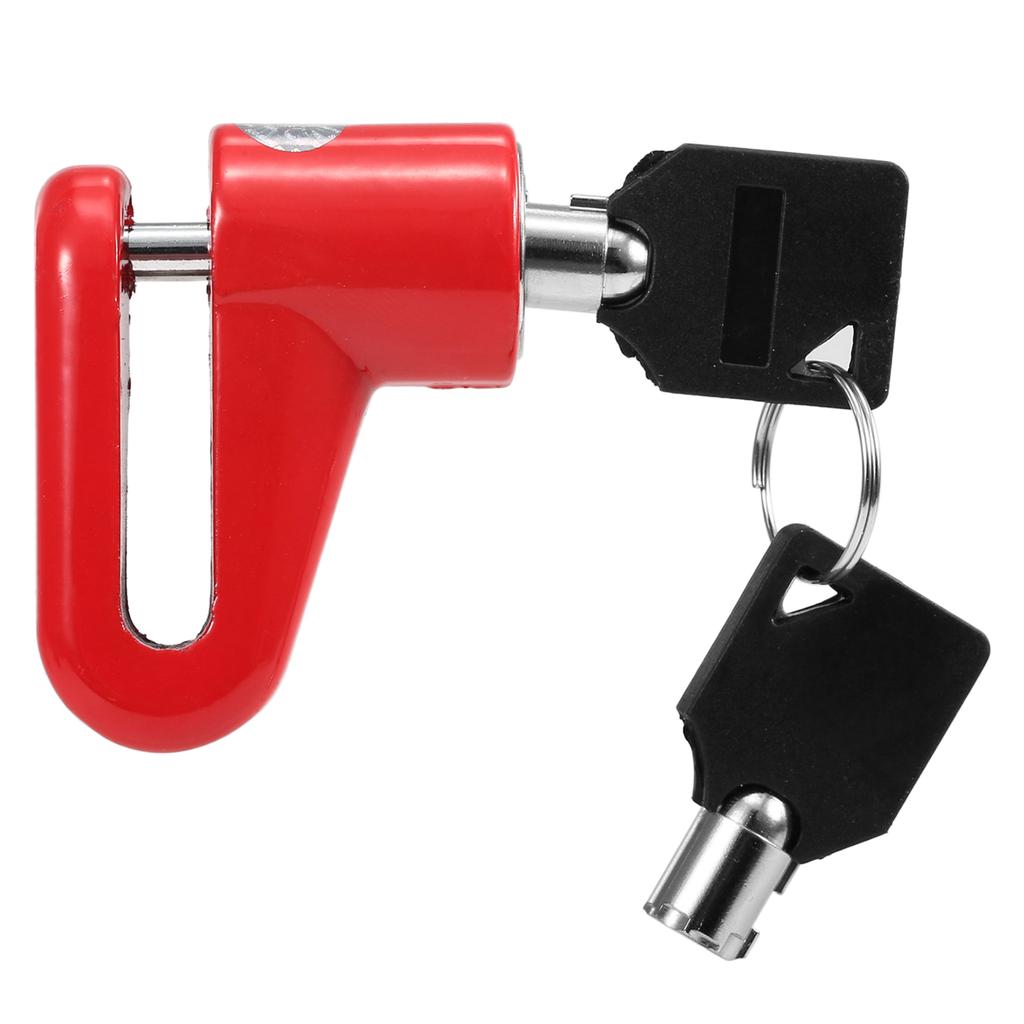 Disc Lock Red Strong Steel Waterproof Lightweight Compact for Motorcycle Electromobile