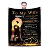 To My Wife Blanket From Husband for Wife | Super Soft Fleece Couples Throw Blankets,Romantic Women Valentines Day Birthday Gifts