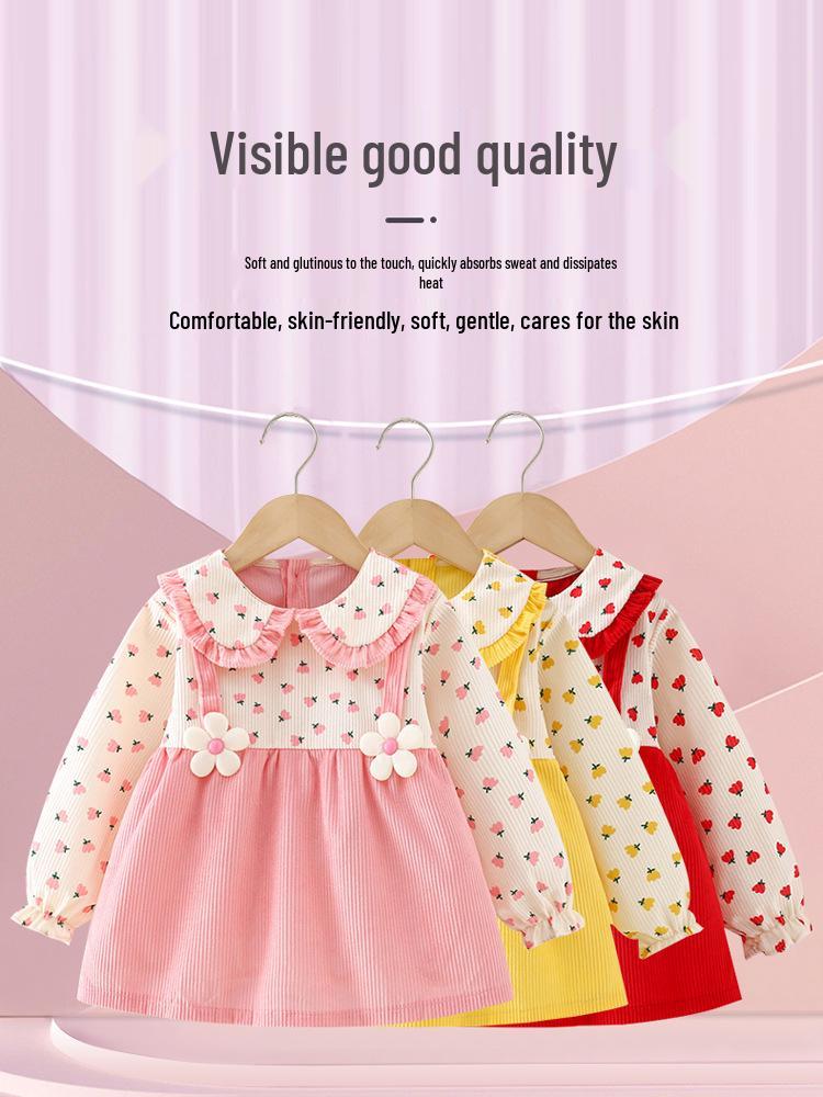Autumn Waterproof Princess Coverall: Stylish, Stain-Resistant Protective Dress for Girls