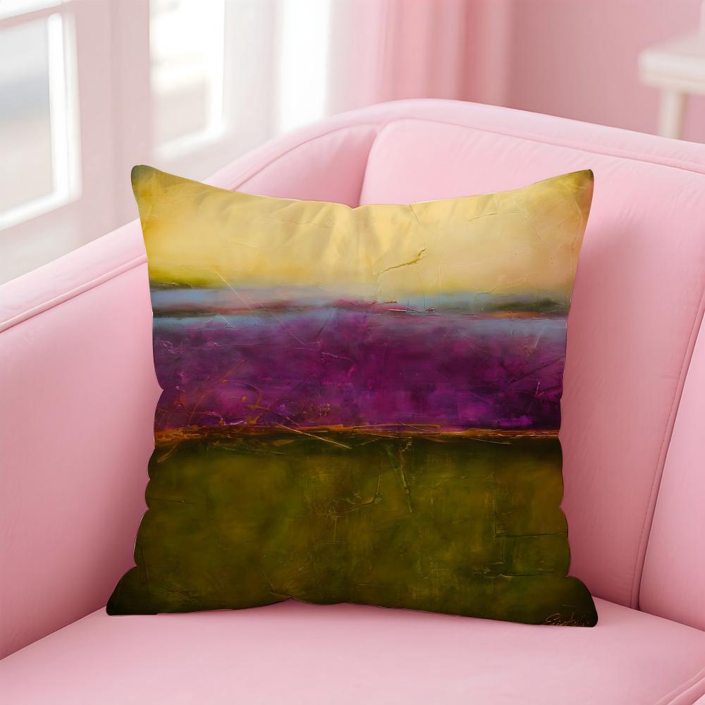 Landscape Cushion Cover Comfortable Reversible Pillow Cover Ideal for Car Sofa Bedroom Beyond