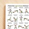 3ks Pilates tyč Plné tělo Cvičení Plakátová sada Noha Bok Paže Záda Postura Cvičební tabulka pro domácí posilovnu Laminované Fitness