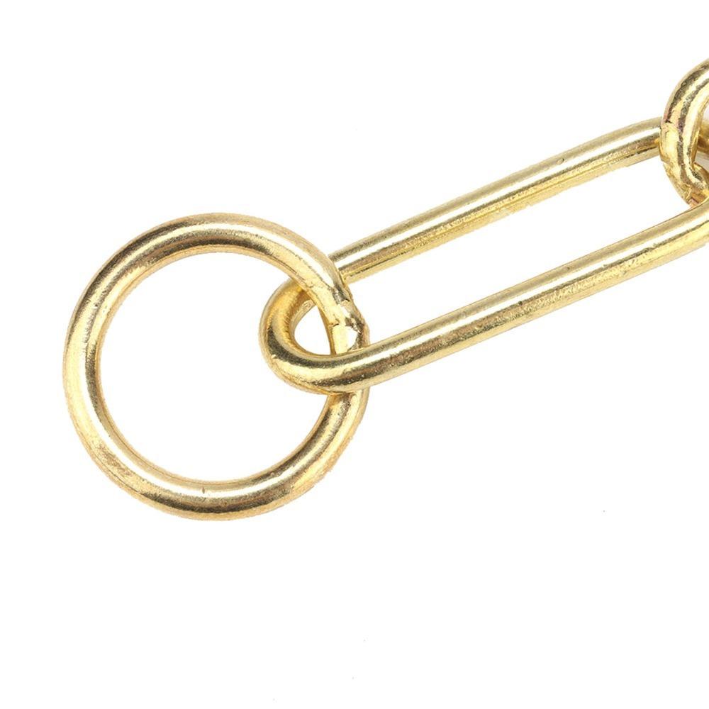 Solid Copper Dog Chain Square Link Smooth Polished Copper Pet Neck Band Heavy Duty Build Adjustable Loop