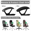 1 Pair Waterproofing Chair Armrest Covers Washable Office Computer Chair Arm Covers Elastic Slipcover Dustproof Chair Elbow Arm