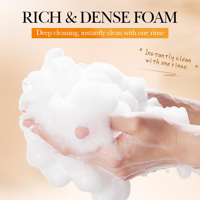 Sadoer Honey Milk Moisturizing Bubbling Soap Skin Whitening Facial Soap Deep Cleansing Body Face Wash Foam Solid Facial Cleanser