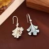 Double-layer Ginkgo Earrings Retro Sweet Earrings Jewelry Funny Ginkgo Ear Pendant  Men