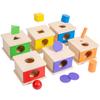 Wooden Childrens Educational Shape Matching Blocks With Colors For Early Learning And Handeye Coordination
