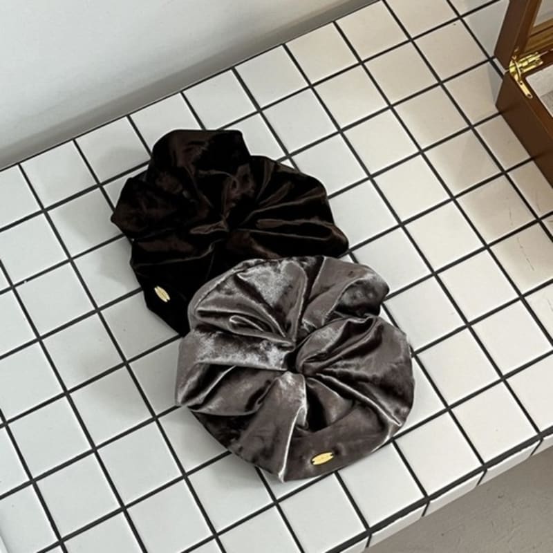 

ЗАКОЛКА-КРАБ Глянцевая Волна Скранч Champagne Gold