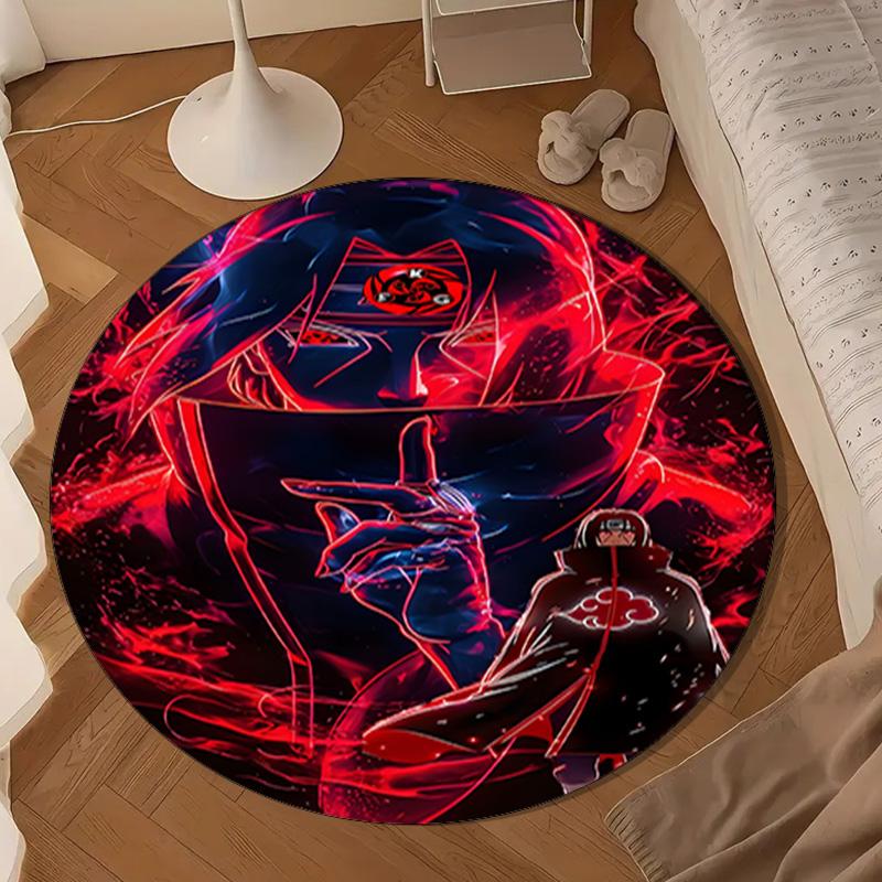 Dark Anime ninja Character Round mat Home Decor, Chair rug For livingroom,Bedroom, doormat home decor Birthday Gift Christmas Gifts