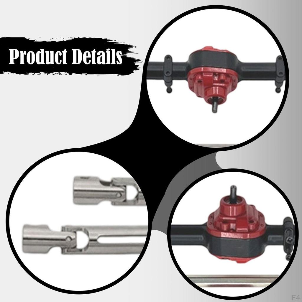 Metal Front and Rear Axles 1/12 RC Car Upgrade Accessories DIY Modified Replacement Adjustable Drive
