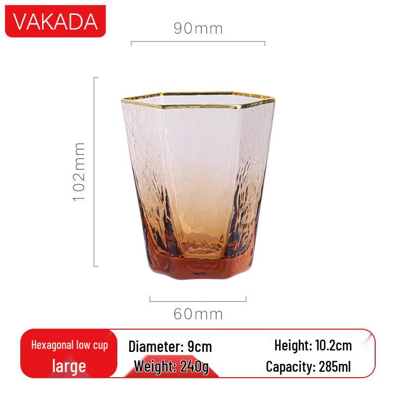 

Hexagonal Glass Beverage Cup