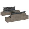 VidaXL Set de canapé de jardin 7 pièces avec coussins gris en rotin synthétique 3355618