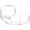 VidaXL Bed Frame with Headboard Dark Brown 120x200 Cm Fabric 3124882