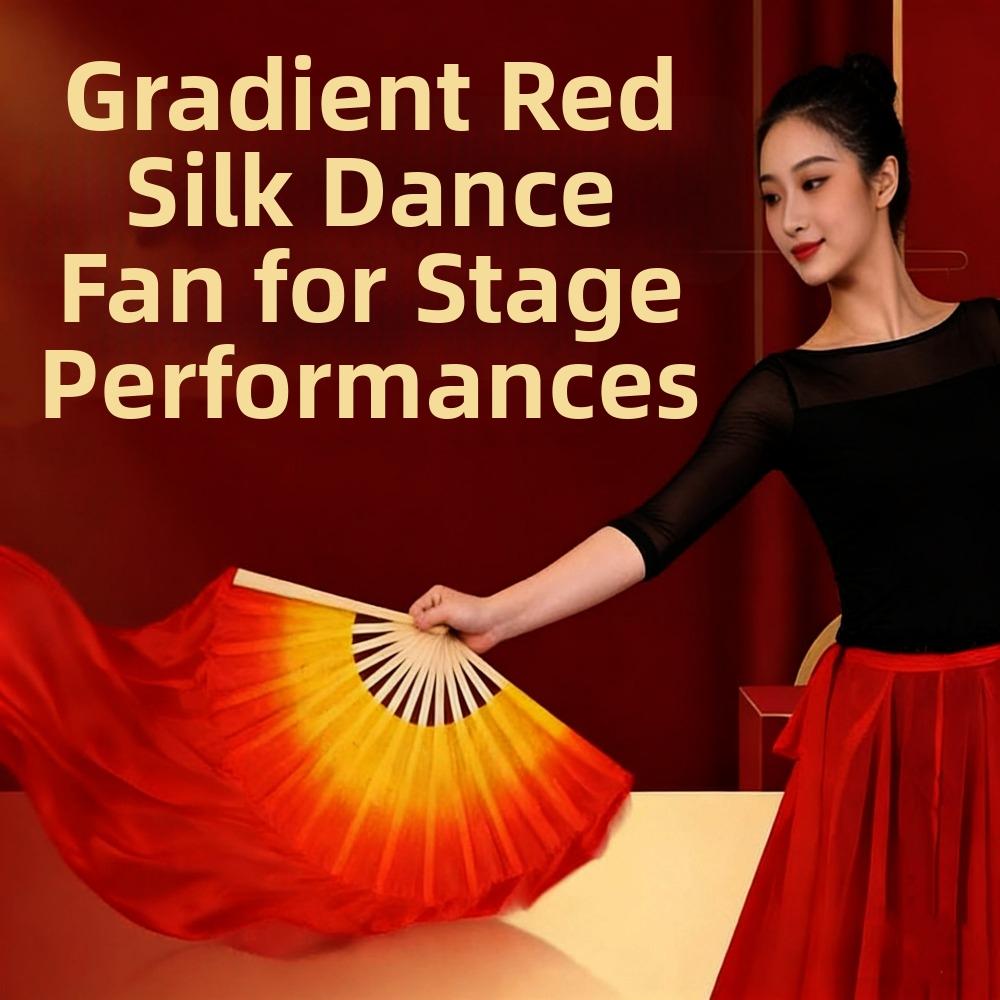 Colorful Kids Children Bamboo Fans Hand Dye Adults Fan  Veil Pairs Yangko Dance Tools