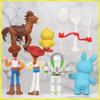 Pixar 7Pcs Toy Story 4 Action Figures Woody Jessie Buzz Lightyear Forky Pig Bear Figurine Model Doll Kids Christmas Gift