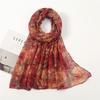 Autumn Fashion Oil Painting Floral Viscose Shawl Scarf High Quality Print Soft Pashmina Stole Wrap Snood Muslim Hijab 180*80Cm