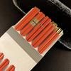 Orange 5 Pairs Chinese Chopsticks Sushi Sticks Korean Chopsticks Reusable Alloy Chop Sticks Kitchen Tableware Tool Accessories
