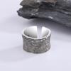 BFCLUB  Silver Color Rings For Women Men Wide Simple Trendy Retro Adjustable Anillos Party Gifts Fine Accessories
