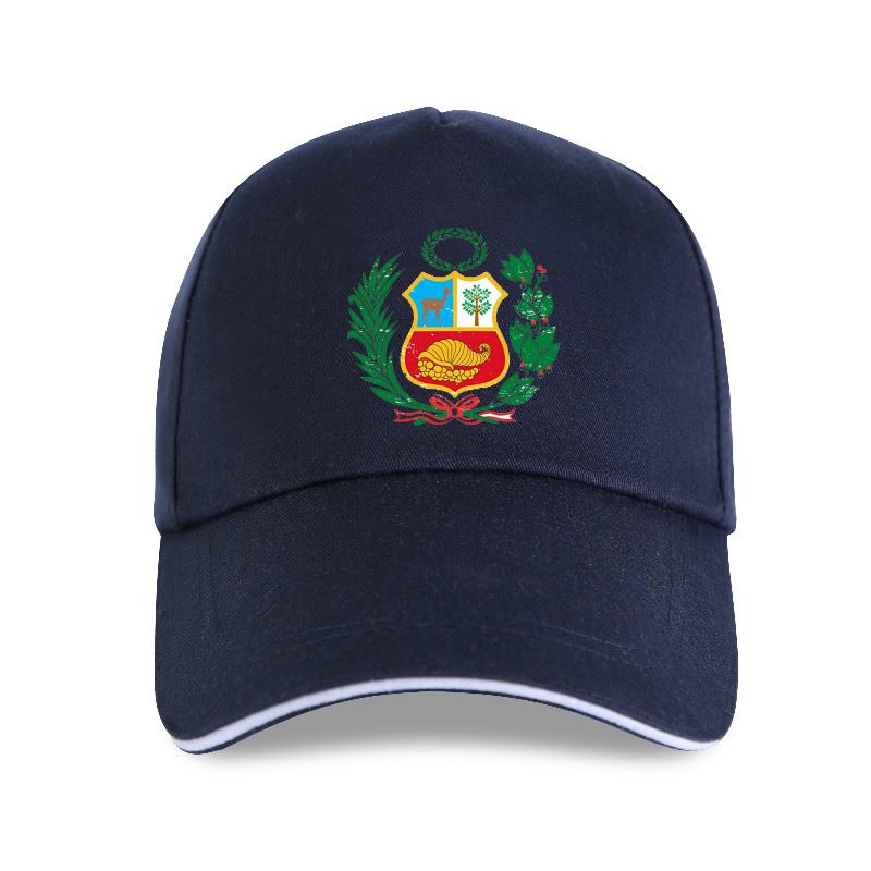 Newest Fashion Cool Unisex Print Cool Fashion Novelty Style Top Peru Baseball Cap Peruvian Coat of Arms Casual Homme