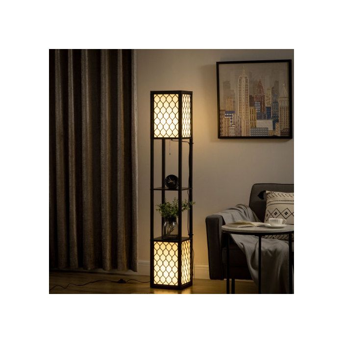 Lampadaire - MUVOE - Moderne - 40 Watt - E27 - Interrupteur extractible - Noir